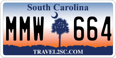 SC license plate MMW664