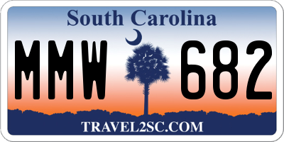 SC license plate MMW682