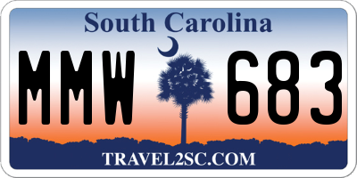 SC license plate MMW683