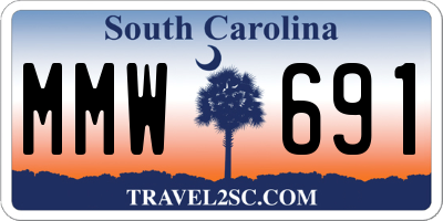 SC license plate MMW691