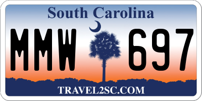 SC license plate MMW697