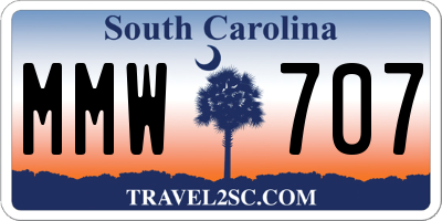 SC license plate MMW707