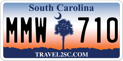 SC license plate MMW710