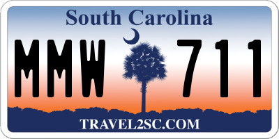 SC license plate MMW711
