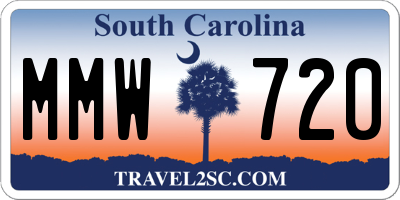 SC license plate MMW720