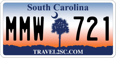SC license plate MMW721