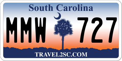 SC license plate MMW727