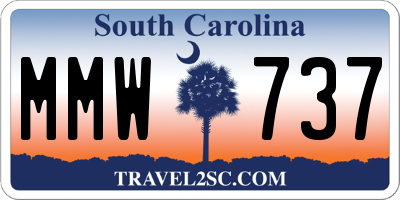 SC license plate MMW737