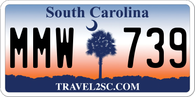 SC license plate MMW739
