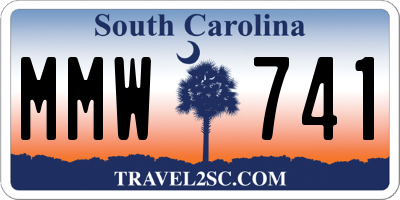 SC license plate MMW741
