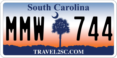 SC license plate MMW744