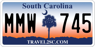 SC license plate MMW745