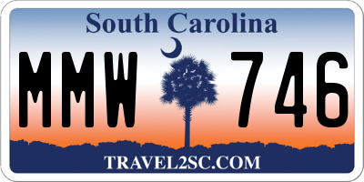 SC license plate MMW746