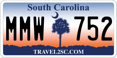 SC license plate MMW752