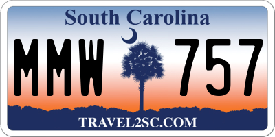 SC license plate MMW757