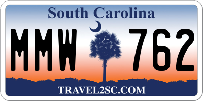 SC license plate MMW762