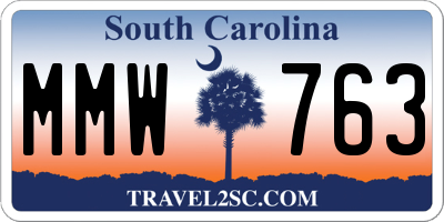 SC license plate MMW763