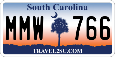 SC license plate MMW766