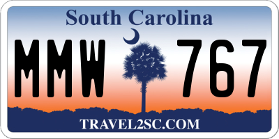 SC license plate MMW767