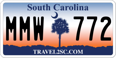 SC license plate MMW772