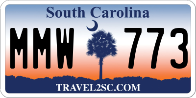 SC license plate MMW773