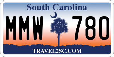 SC license plate MMW780