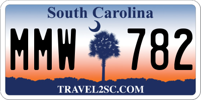 SC license plate MMW782