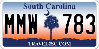 SC license plate MMW783