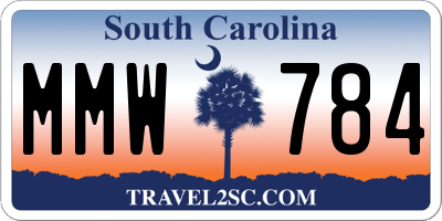 SC license plate MMW784