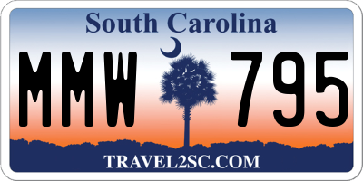 SC license plate MMW795
