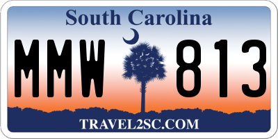 SC license plate MMW813