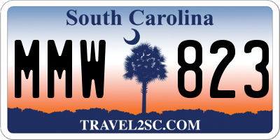 SC license plate MMW823