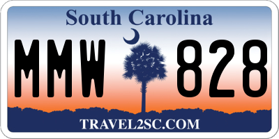 SC license plate MMW828