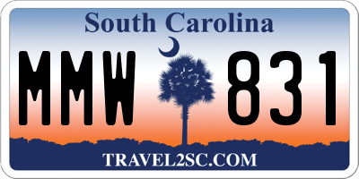 SC license plate MMW831