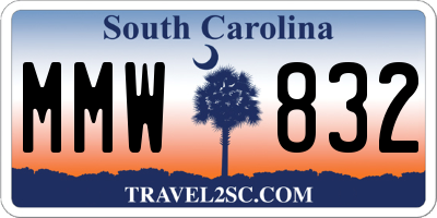 SC license plate MMW832