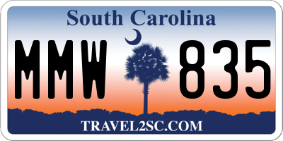 SC license plate MMW835