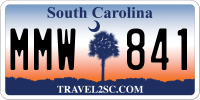 SC license plate MMW841