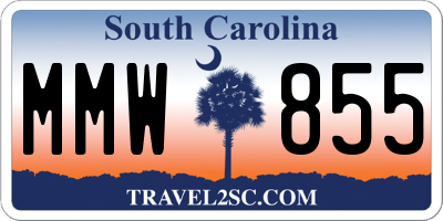 SC license plate MMW855