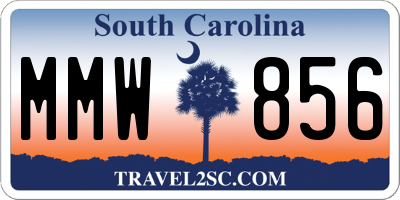 SC license plate MMW856