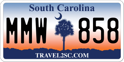SC license plate MMW858
