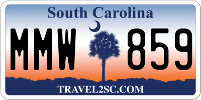 SC license plate MMW859