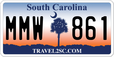 SC license plate MMW861
