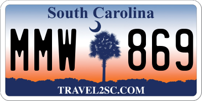 SC license plate MMW869