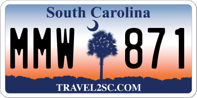 SC license plate MMW871