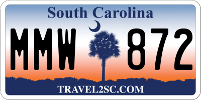 SC license plate MMW872