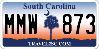 SC license plate MMW873