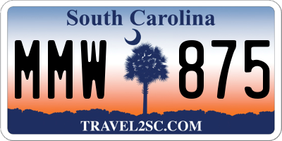 SC license plate MMW875