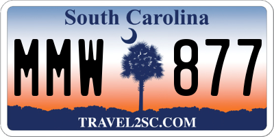 SC license plate MMW877