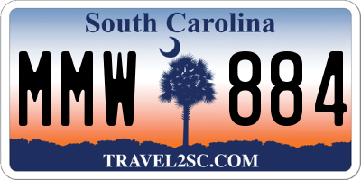 SC license plate MMW884