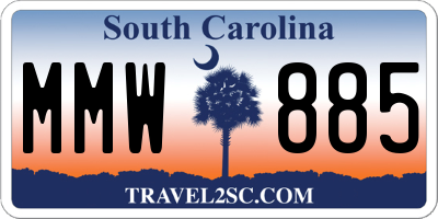 SC license plate MMW885